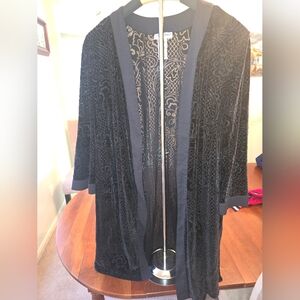 Catherines Black Velvet Kimono, Size 18, Never Worn